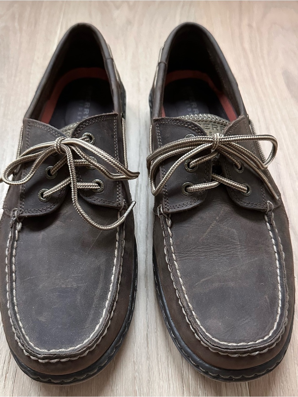 Sperry Men's Dark Brown Leather Boat Shoes